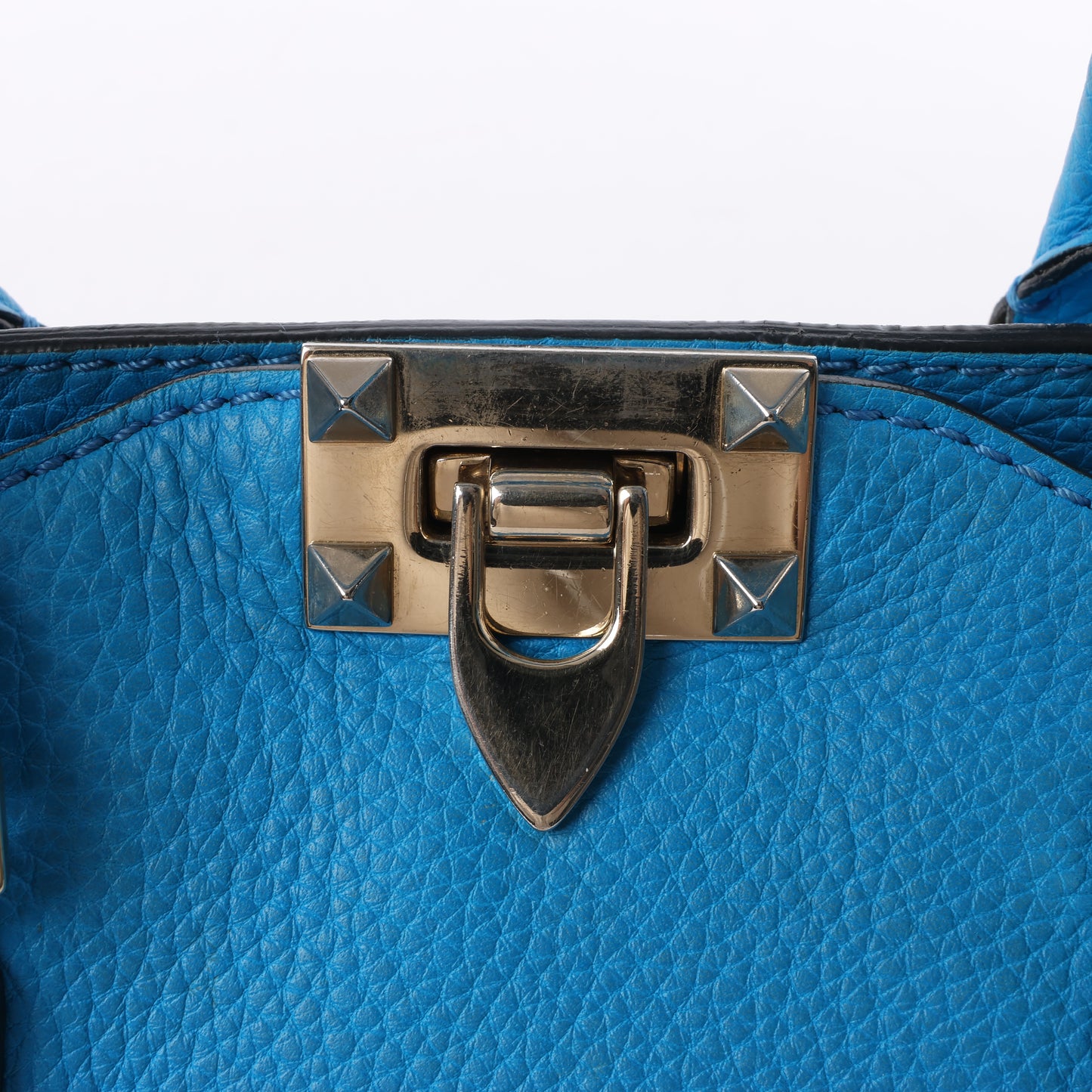 Valentino Garavani – Rockstud – 2-Wege-Handtasche aus blauem Leder