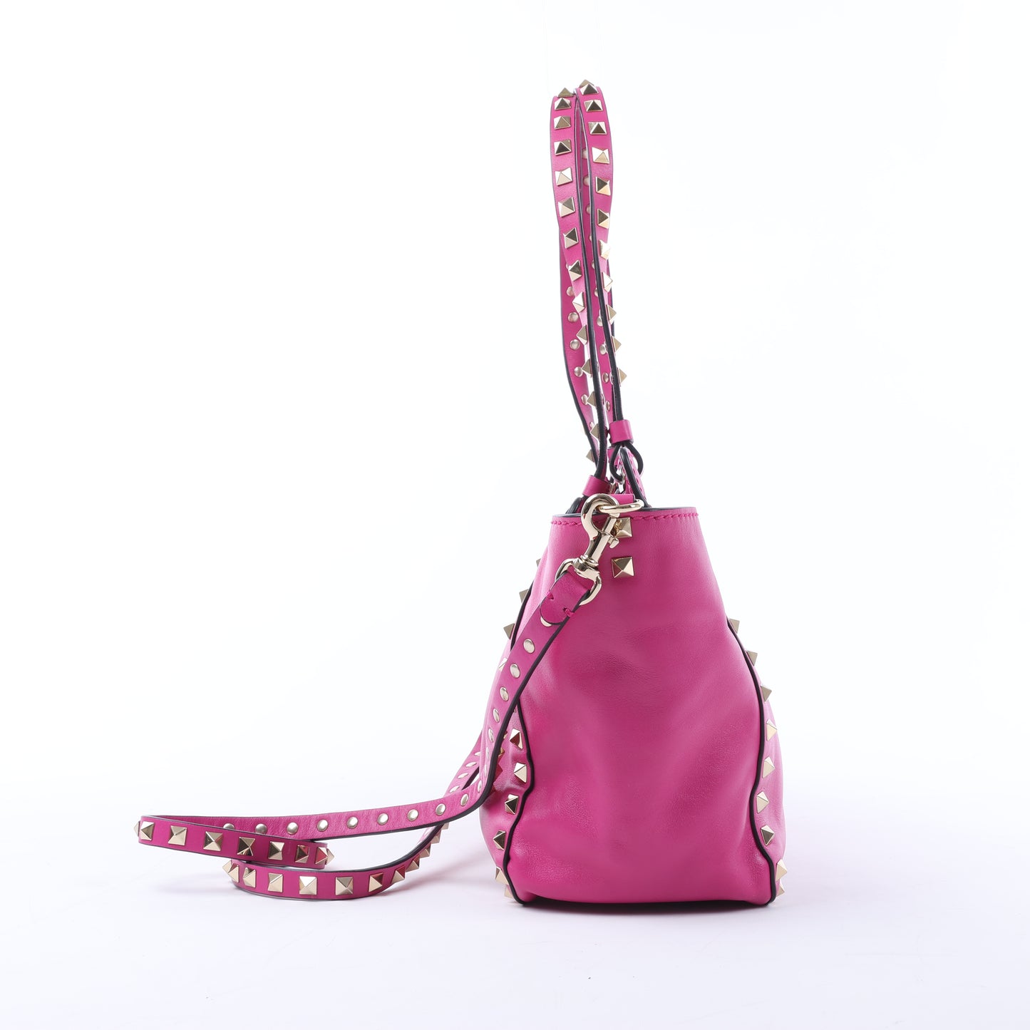 Valentino Garavani – Rockstud – 2-Wege-Handtasche aus rosa Leder