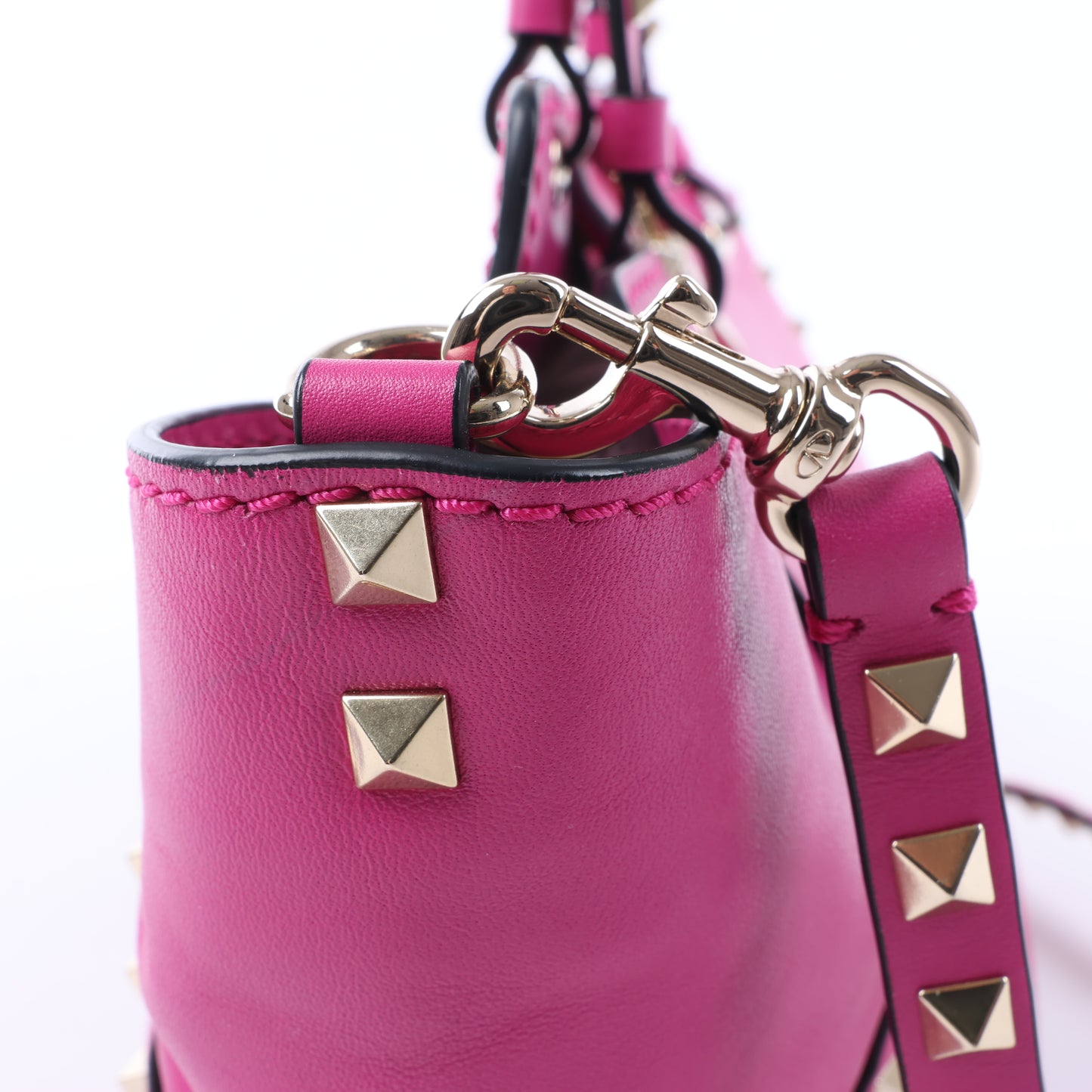 Valentino Garavani – Rockstud – 2-Wege-Handtasche aus rosa Leder
