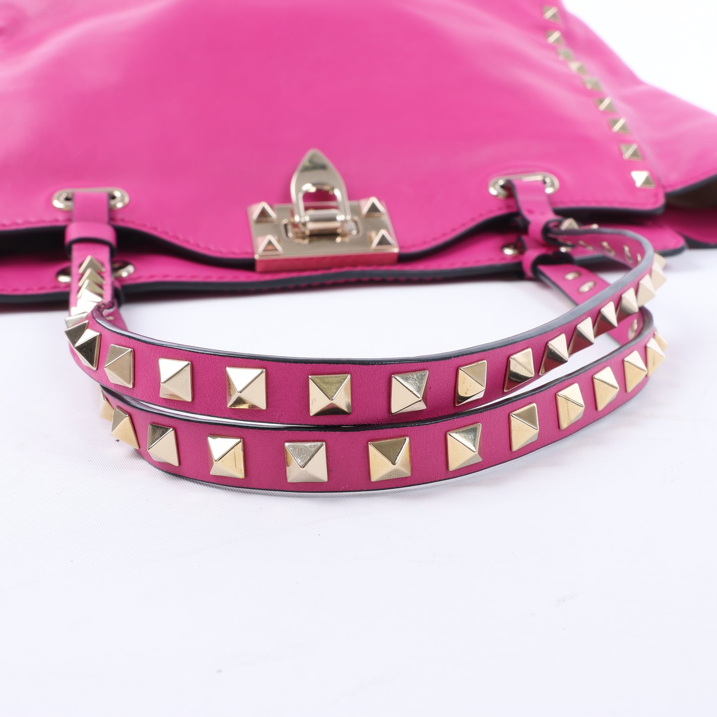 Valentino Garavani – Rockstud – 2-Wege-Handtasche aus rosa Leder