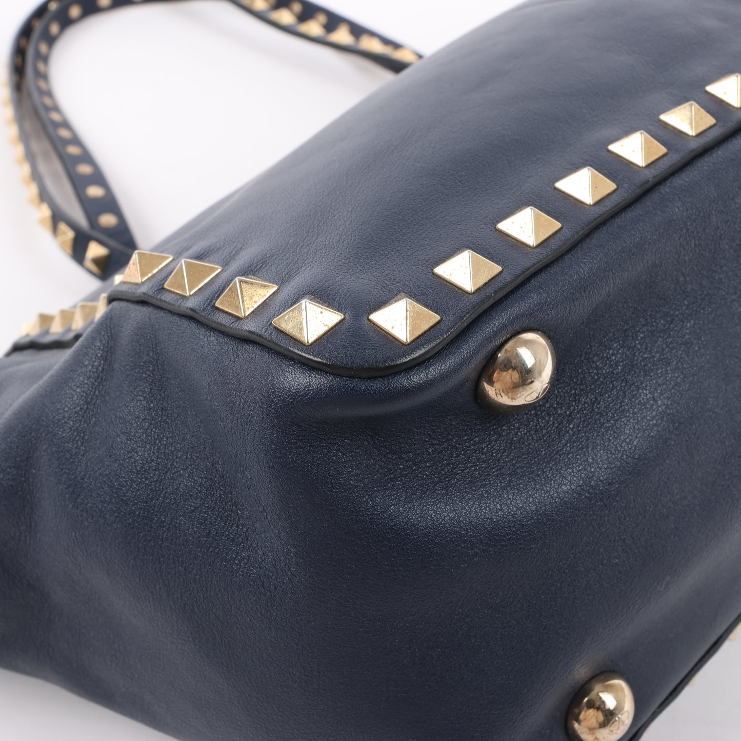 Valentino Garavani Rockstud 2Way-Handtasche aus Leder in Marineblau