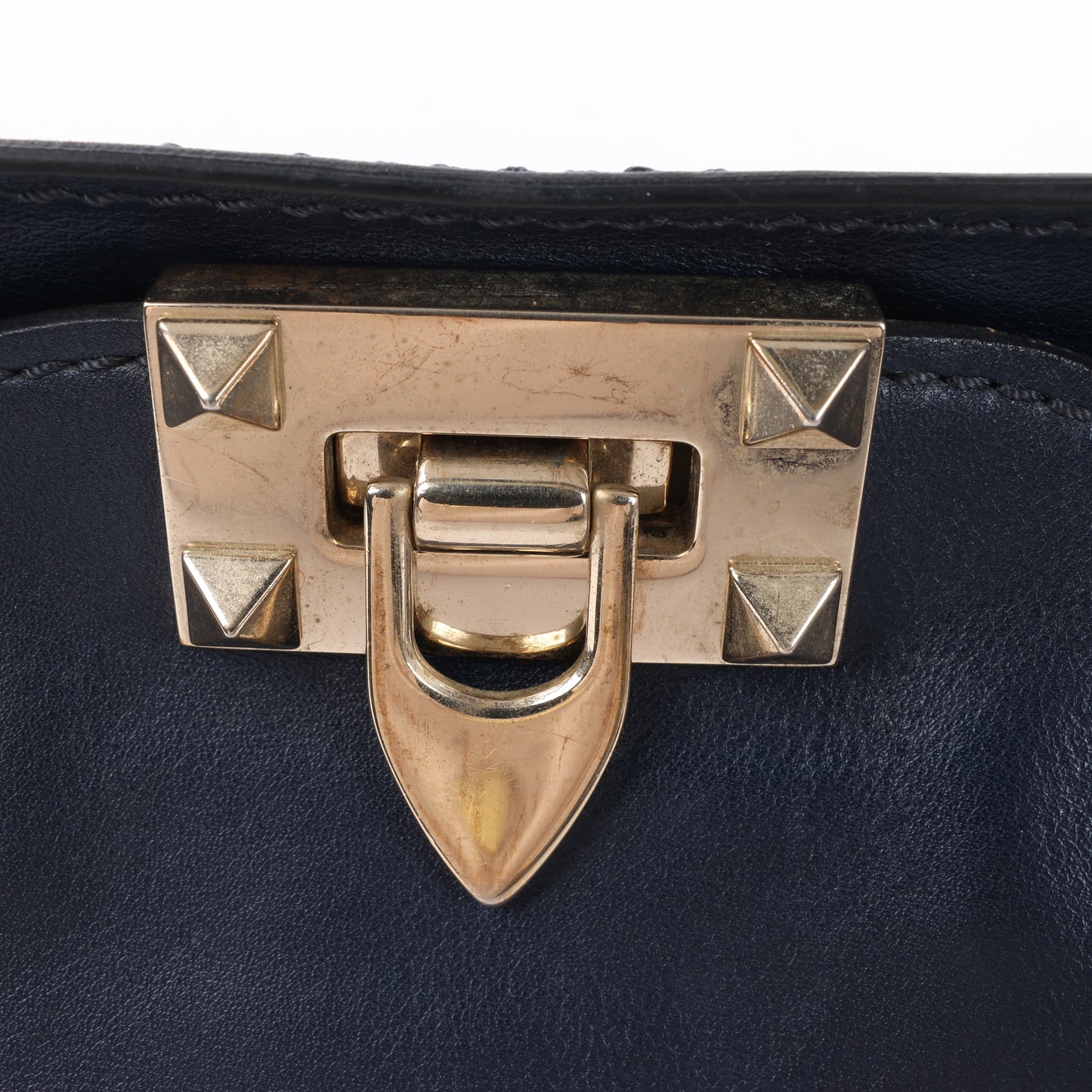 Valentino Garavani Rockstud 2Way-Handtasche aus Leder in Marineblau