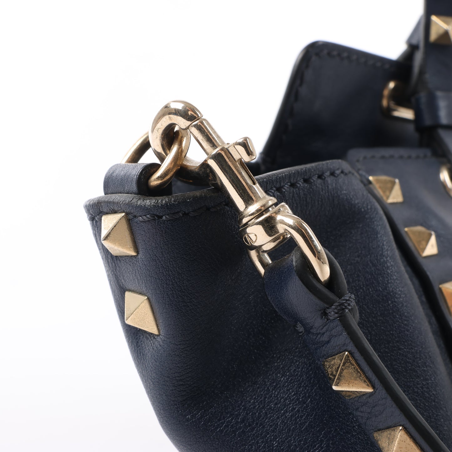 Valentino Garavani Rockstud 2Way-Handtasche aus Leder in Marineblau