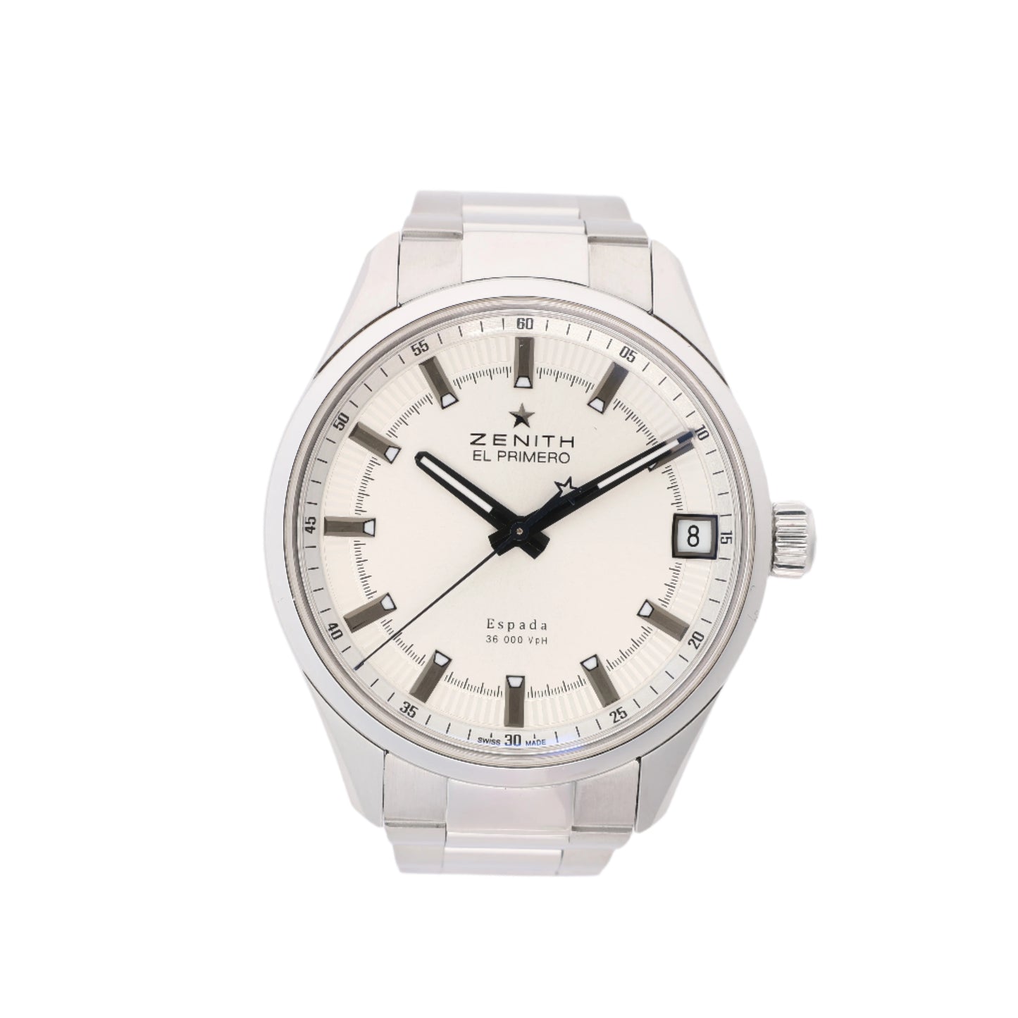 Zenith El Primero Espada 03.2170.4650/01.M2170 SS AT Silver-Face Watch
