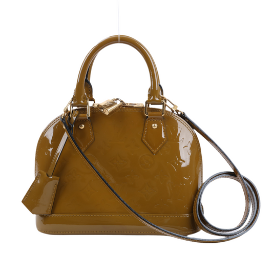 Louis Vuitton Monogram Vernis Alma BB Handbag in Brown M91584