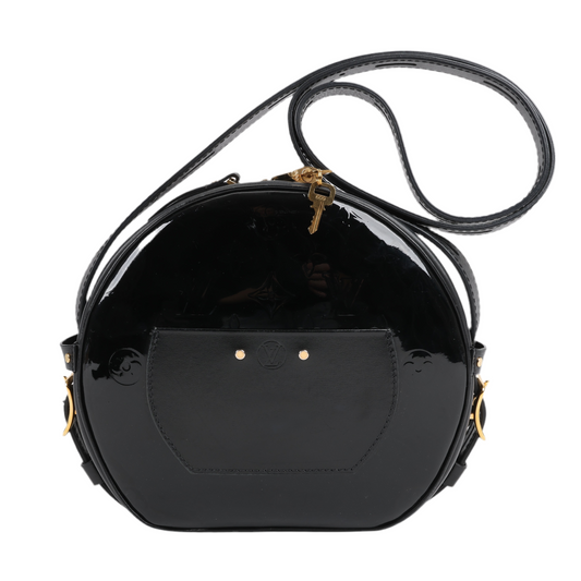 Louis Vuitton Boite Chapeau Souple Vernis Leather Crossbody Bag in Black M53999