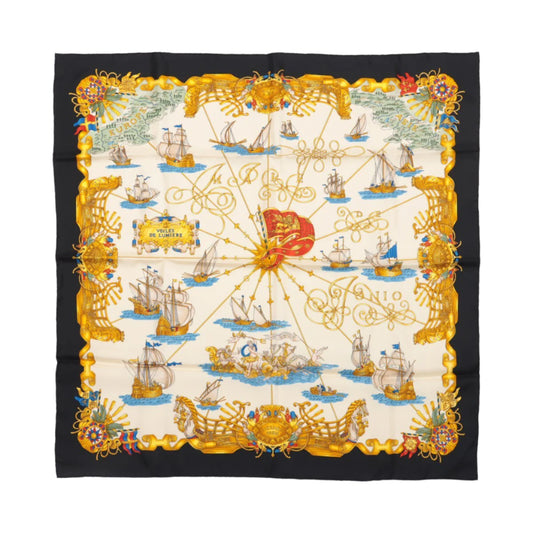 Hermes Carré 90 "VOILES DE LUMIERE" 100% Silk Scarf