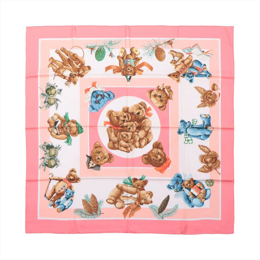 Hermes Carré 90 „CONFIDENTS DESCOEURS“ Seidentaschentuch in Rosa