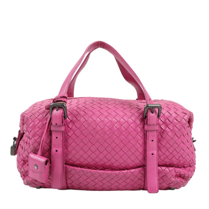 BOTTEGA VENETA Intrecciato-Lederhandtasche in Rosa