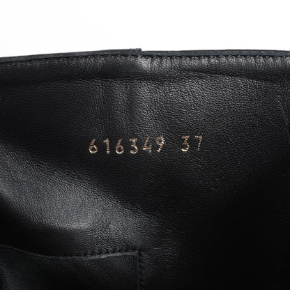 Balenciaga BB Logo Leather Ankle Boots in Black 616349, Size 37 EU