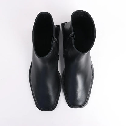 Balenciaga BB Logo Leather Ankle Boots in Black 616349, Size 37 EU