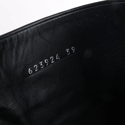 Balenciaga Logo Leather Ankle Boots in Black 623924, Size 39 EU