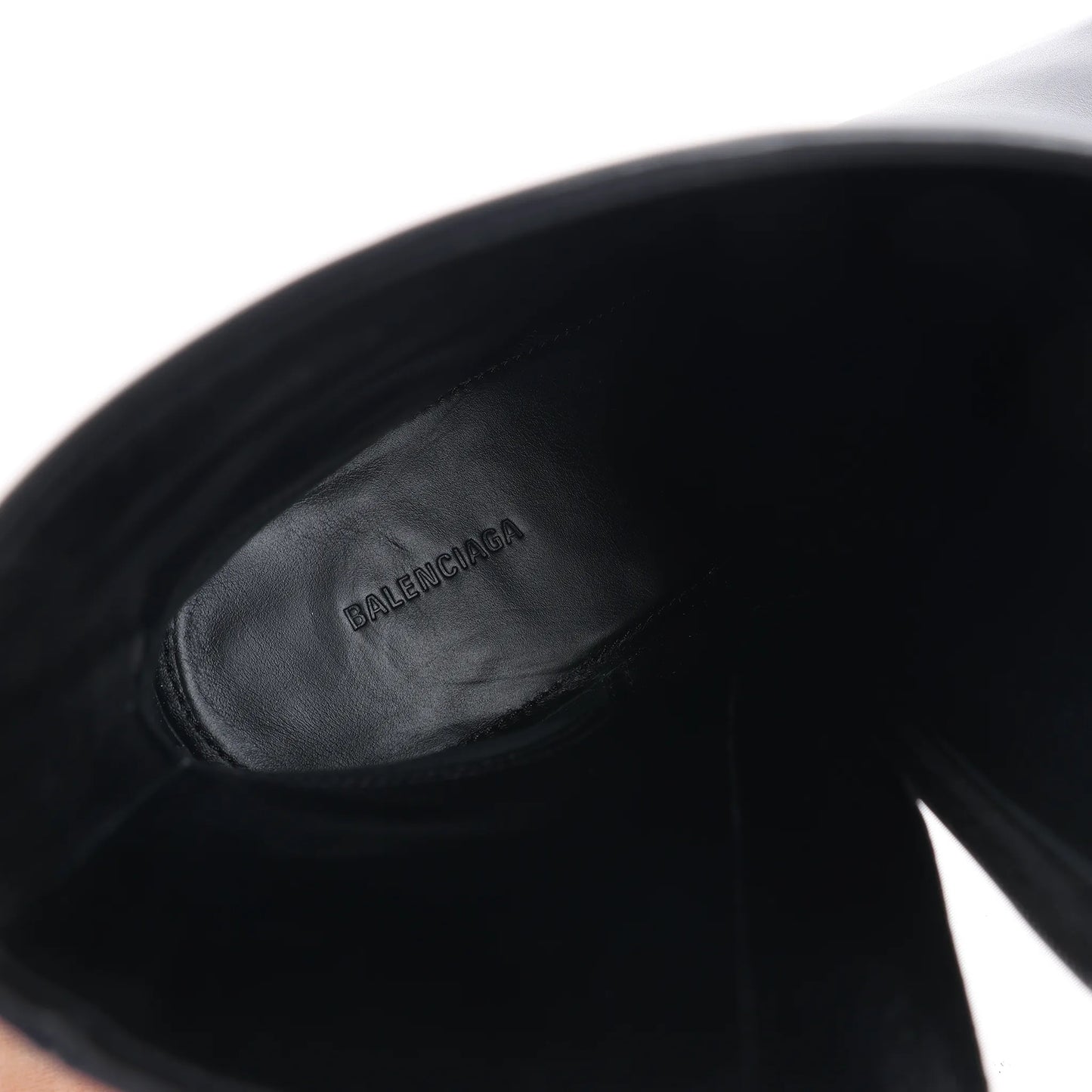 Balenciaga Logo Leather Ankle Boots in Black 623924, Size 39 EU