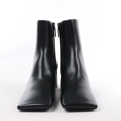 Balenciaga Logo Leather Ankle Boots in Black 623924, Size 39 EU