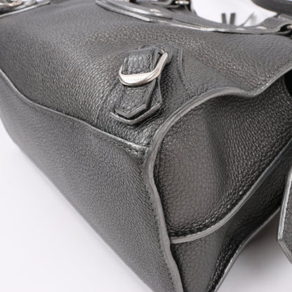Balenciaga Mini Neo Classic City 2-Wege-Handtasche aus Leder in Grau 679231