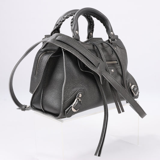 Balenciaga Mini Neo Classic City 2-Wege-Handtasche aus Leder in Grau 679231