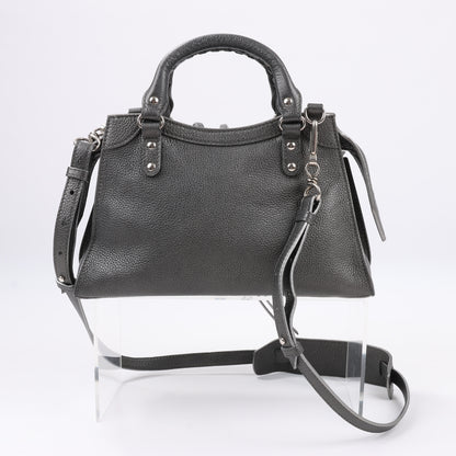 Balenciaga Mini Neo Classic City 2-Wege-Handtasche aus Leder in Grau 679231