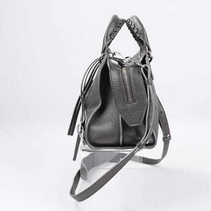 Balenciaga Mini Neo Classic City 2-Wege-Handtasche aus Leder in Grau 679231