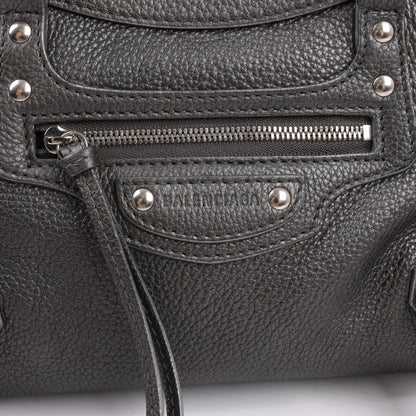 Balenciaga Mini Neo Classic City 2-Wege-Handtasche aus Leder in Grau 679231
