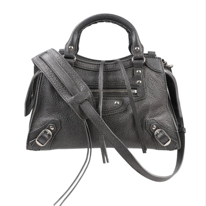 Balenciaga Mini Neo Classic City 2-Wege-Handtasche aus Leder in Grau 679231