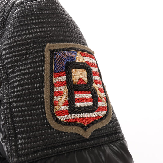 Balmain Black Fall Biker Down Jacket in Size M (slim fit) W4HT812C642B