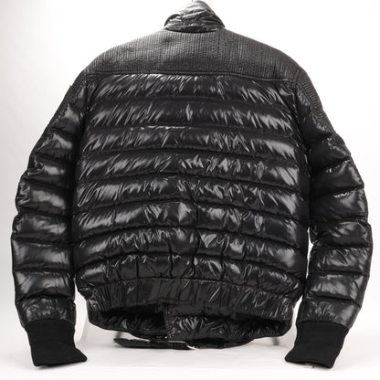 Balmain Black Fall Biker Down Jacket in Size M (slim fit) W4HT812C642B