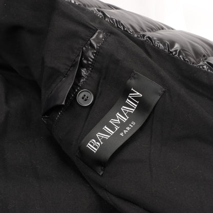 Balmain Black Fall Biker Down Jacket in Size M (slim fit) W4HT812C642B