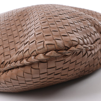 Bottega Veneta Intrecciato Hobo Leather Shoulder Bag in Brown