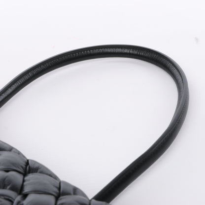 Bottega Veneta – Rumple Desiree – Schultertasche aus gewebtem Leder in Schwarz