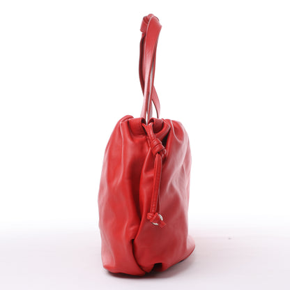 Bottega Veneta Bulb – Schultertasche aus glattem Leder in Rot