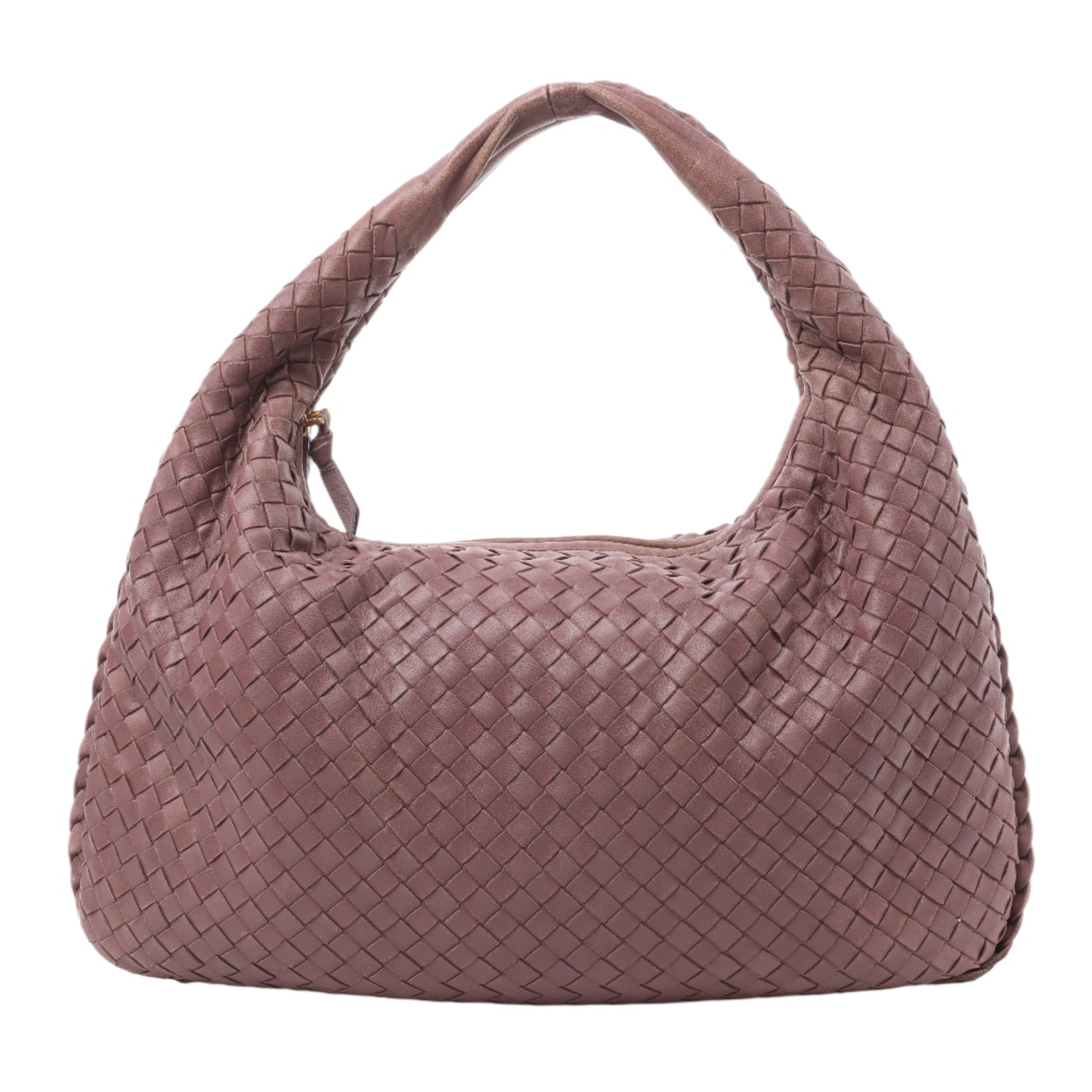Bottega Veneta Intrecciato Hobo Leder Umhängetasche in Dusty Rose Taupe 115653