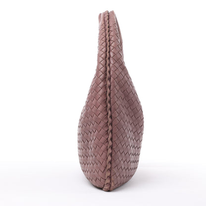 Bottega Veneta Intrecciato Hobo Leder Umhängetasche in Dusty Rose Taupe 115653