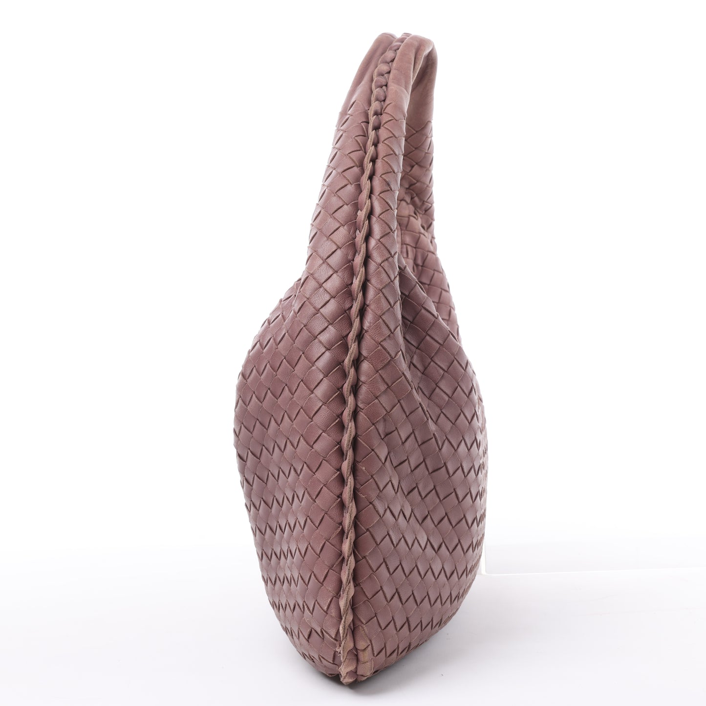 Bottega Veneta Intrecciato Hobo Leder Umhängetasche in Dusty Rose Taupe 115653