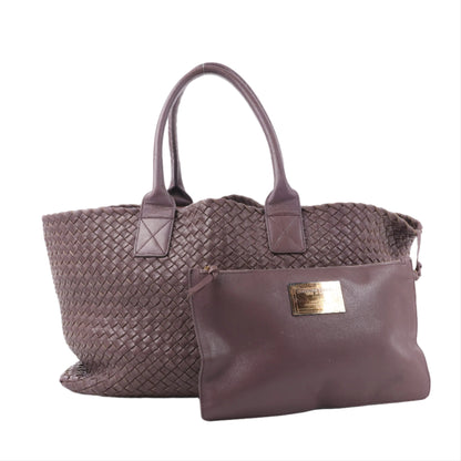 Bottega Veneta Intrecciato Cabat MM Ledertasche in Dusty Rose Taupe