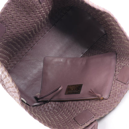 Bottega Veneta Intrecciato Cabat MM Ledertasche in Dusty Rose Taupe