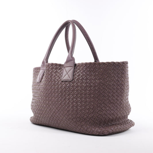 Bottega Veneta Intrecciato Cabat MM Ledertasche in Dusty Rose Taupe