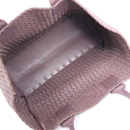 Bottega Veneta Intrecciato Cabat MM Ledertasche in Dusty Rose Taupe