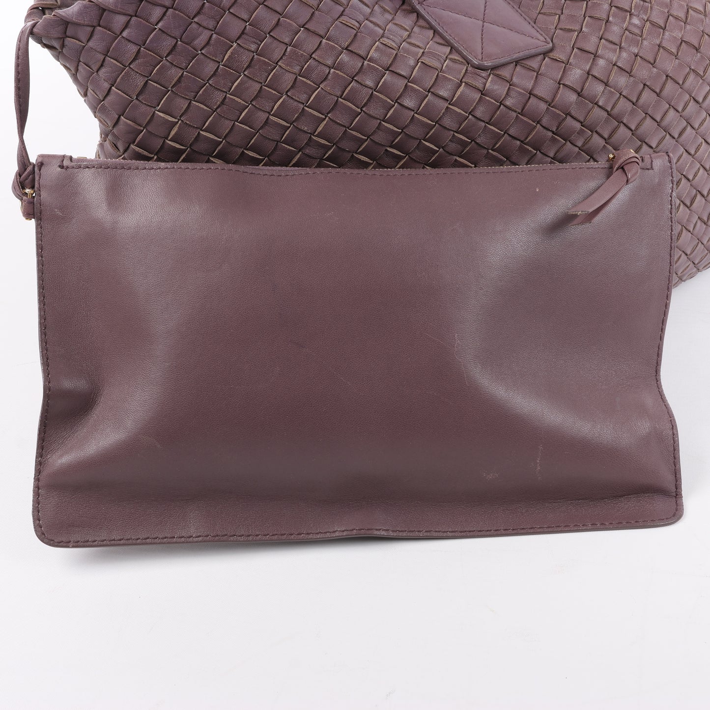 Bottega Veneta Intrecciato Cabat MM Ledertasche in Dusty Rose Taupe