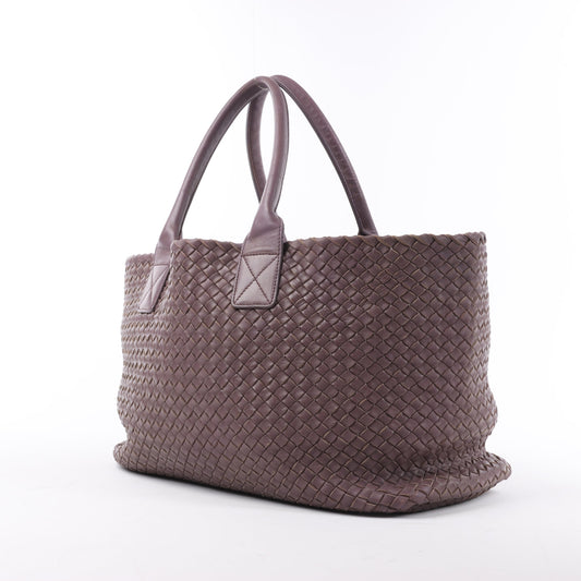 Bottega Veneta Intrecciato Cabat MM Ledertasche in Dusty Rose Taupe