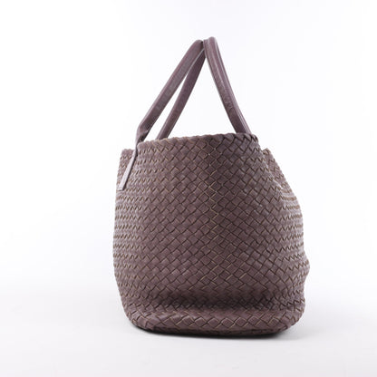 Bottega Veneta Intrecciato Cabat MM Ledertasche in Dusty Rose Taupe
