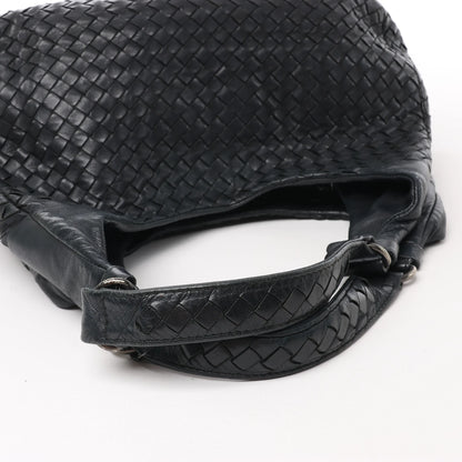 Bottega Veneta Intrecciato Campana Leder Umhängetasche in Schwarz 125787