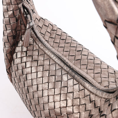 Bottega Veneta Intrecciato Hobo Leder Umhängetasche in Gold