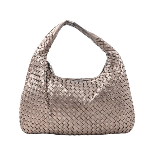 Bottega Veneta Intrecciato Hobo Leder Umhängetasche in Gold