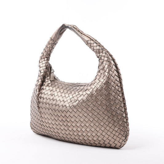 Bottega Veneta Intrecciato Hobo Leder Umhängetasche in Gold