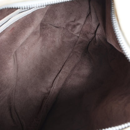 Bottega Veneta Intrecciato Hobo Leder Umhängetasche in Weiß