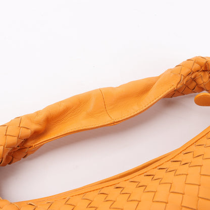 Bottega Veneta Intrecciato Hobo Leder Umhängetasche in Orange