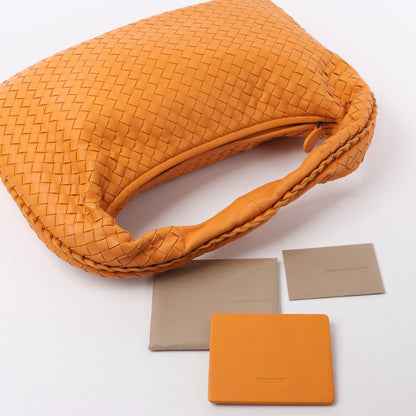 Bottega Veneta Intrecciato Hobo Leder Umhängetasche in Orange