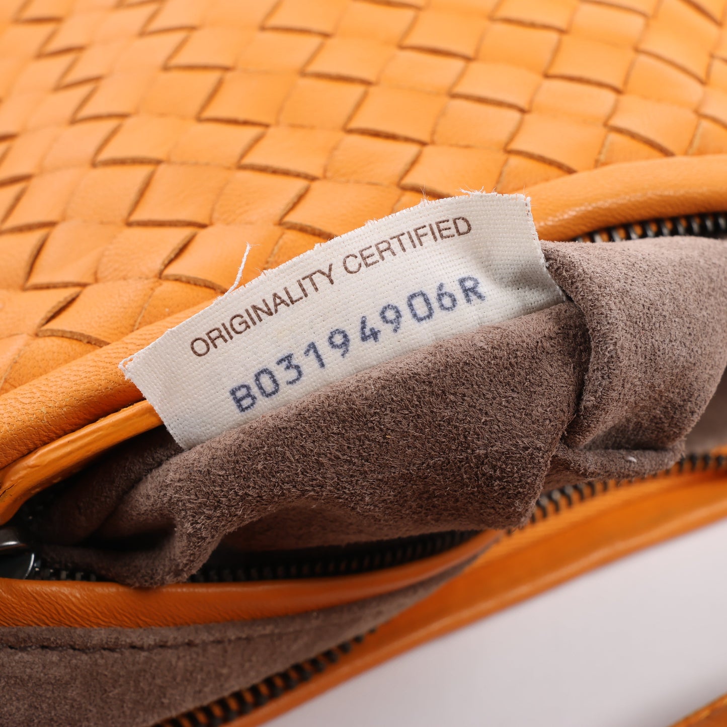 Bottega Veneta Intrecciato Hobo Leder Umhängetasche in Orange