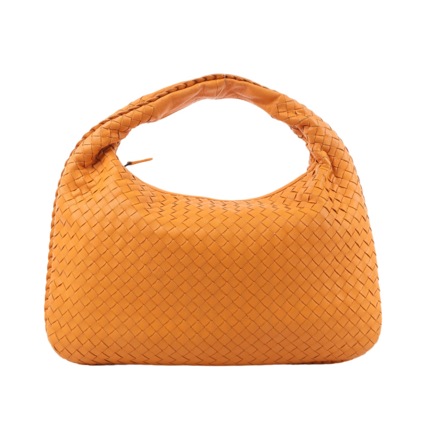 Bottega Veneta Intrecciato Hobo Leder Umhängetasche in Orange
