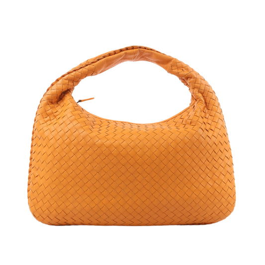 Bottega Veneta Intrecciato Hobo Leder Umhängetasche in Orange